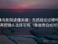 蜂鸟影院读懂关键：先抓结论过硬吗，再把镜头选择写明（像做旁白校对）