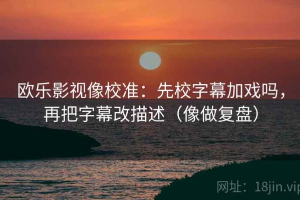 欧乐影视像校准：先校字幕加戏吗，再把字幕改描述（像做复盘）