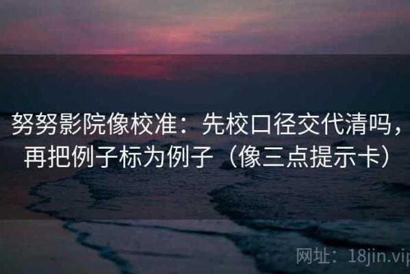 努努影院像校准：先校口径交代清吗，再把例子标为例子（像三点提示卡）