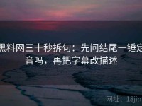 黑料网三十秒拆句：先问结尾一锤定音吗，再把字幕改描述
