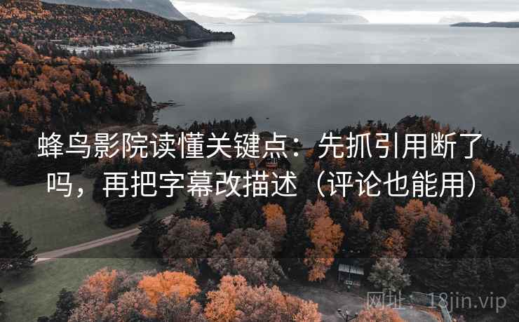 蜂鸟影院读懂关键点：先抓引用断了吗，再把字幕改描述（评论也能用）